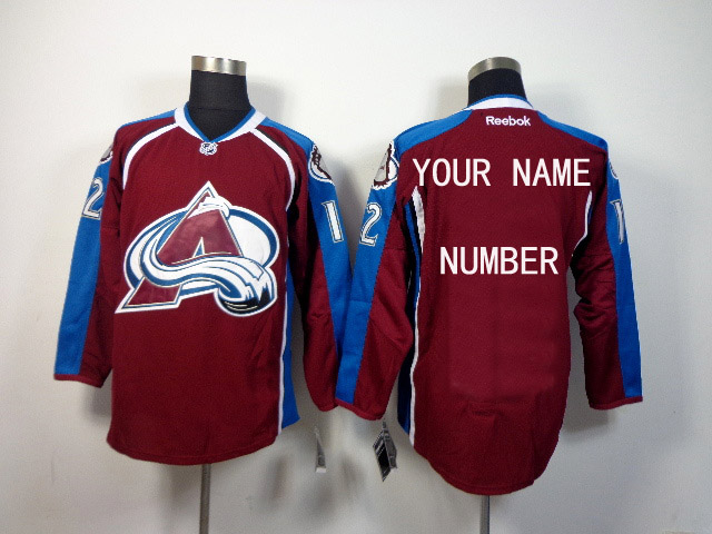 NHL Colorado Avalanche Customized  red Jersey